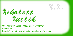 nikolett kutlik business card